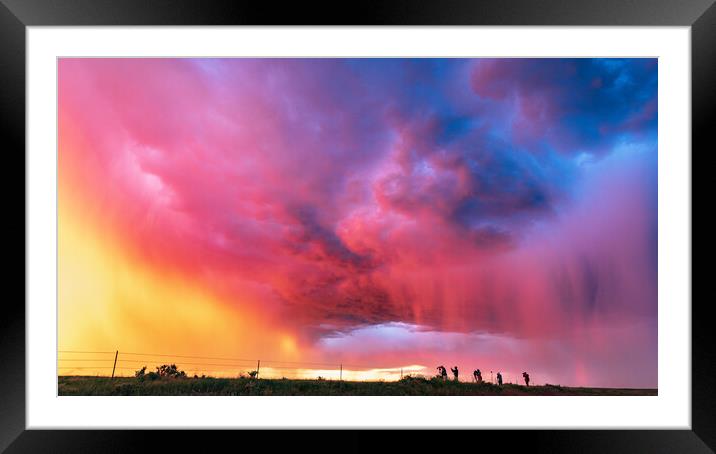 Thunderstorm Spectrum Framed Mounted Print by John Finney