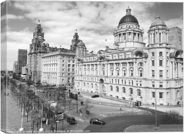 liverpool buidling The Three Graces of the world  Canvas Print by Holly Burgess
