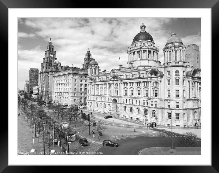 liverpool buidling The Three Graces of the world  Framed Mounted Print by Holly Burgess