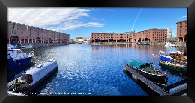 Vibrant Liverpool Docks, Tradition Meets Modernity Framed Print by Holly Burgess
