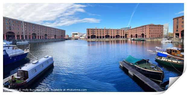 Vibrant Liverpool Docks, Tradition Meets Modernity Print by Holly Burgess