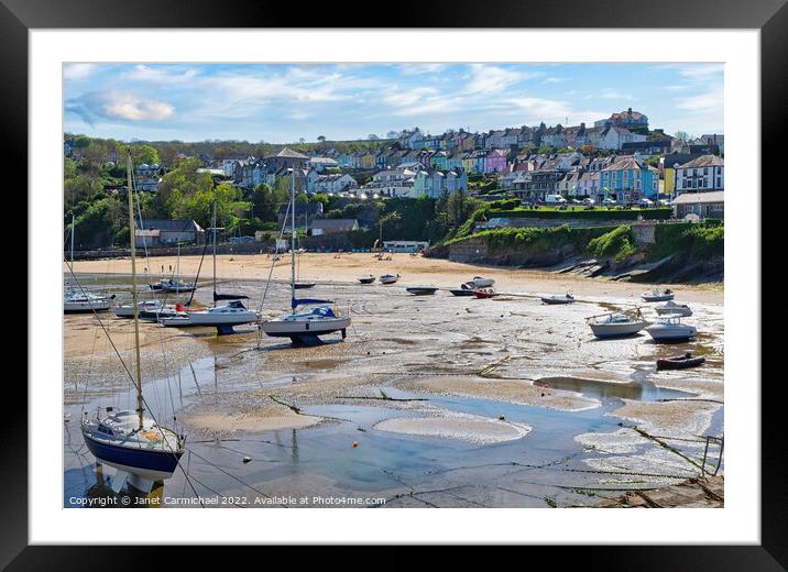 New Quay, Wales Framed Mounted Print by Janet Carmichael