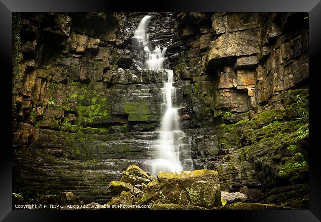 A large waterfall near Askrigg 720 Framed Print by PHILIP CHALK