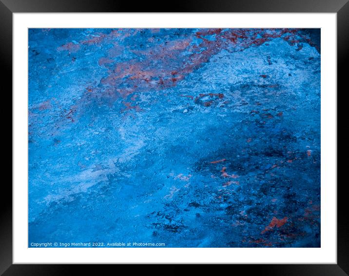 Beautiful bright blue background Framed Mounted Print by Ingo Menhard