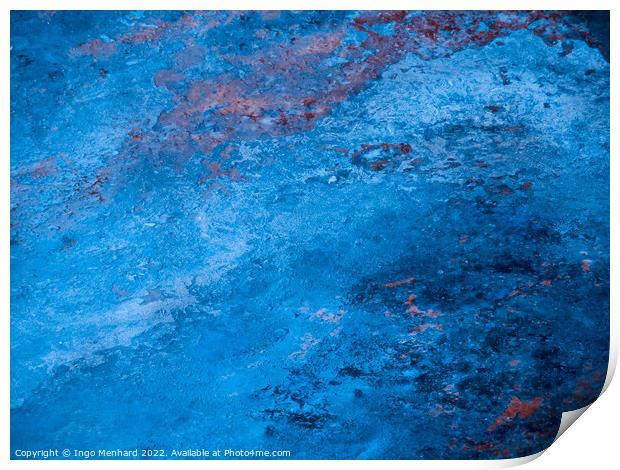 Beautiful bright blue background Print by Ingo Menhard
