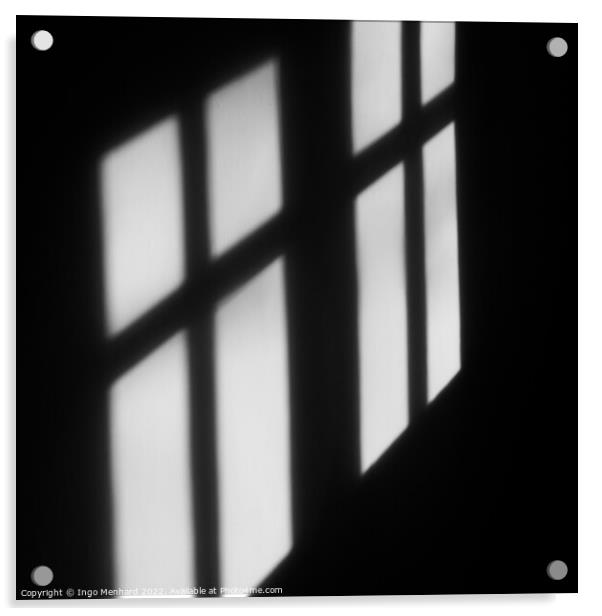 Closeup of a shadow of window on the wall Acrylic by Ingo Menhard