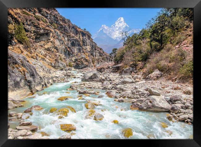 Dudh Khosi River Gorge, Himalayas Framed Print by Margaret Ryan
