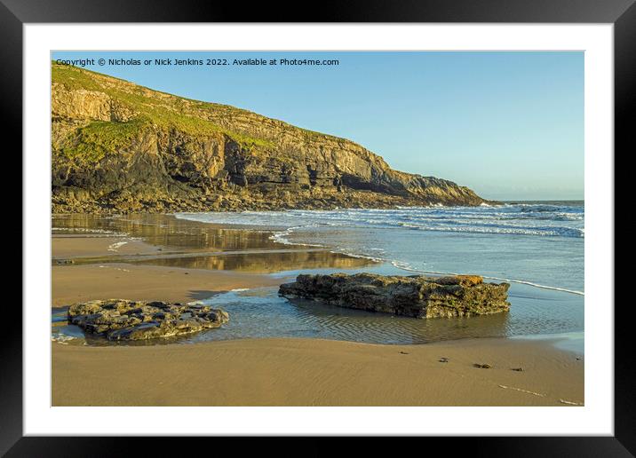 Dunraven Bay May Evening South Wales Framed Mounted Print by Nick Jenkins