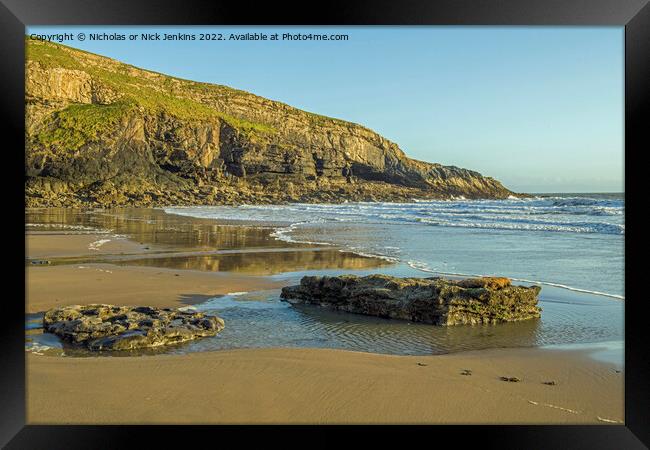Dunraven Bay May Evening South Wales Framed Print by Nick Jenkins
