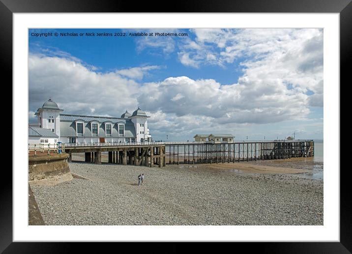 Penarth Pier on a Sunny May Day  Framed Mounted Print by Nick Jenkins