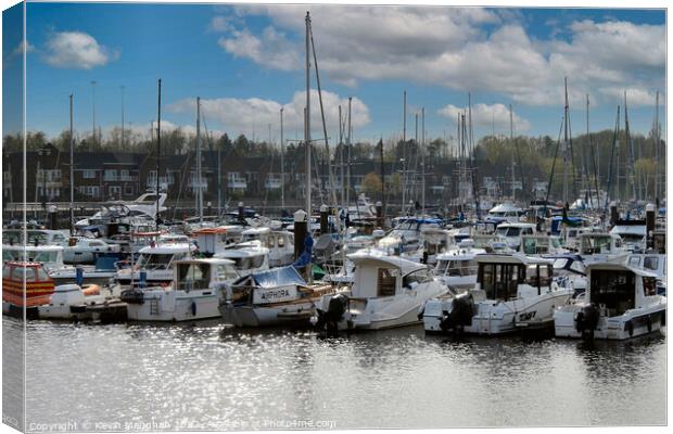 Boats In The Marina At The Royal Quays North Shields Canvas Print by Kevin Maughan