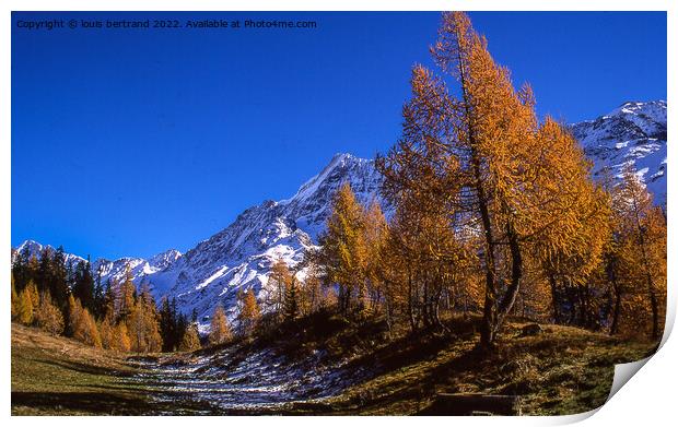 Outdoor mountain Print by louis bertrand