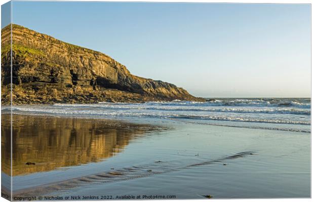 Witch's Point Dunraven Bay  Canvas Print by Nick Jenkins