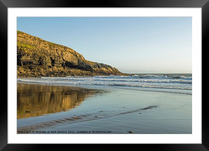 Witch's Point Dunraven Bay  Framed Mounted Print by Nick Jenkins