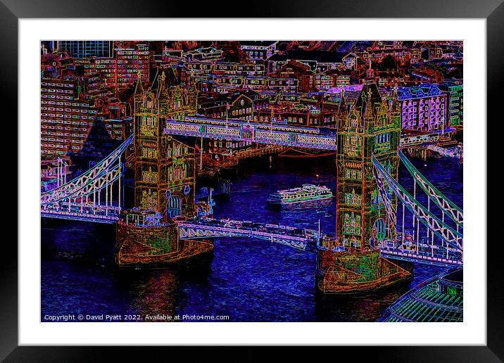 Vibrant London Art Framed Mounted Print by David Pyatt