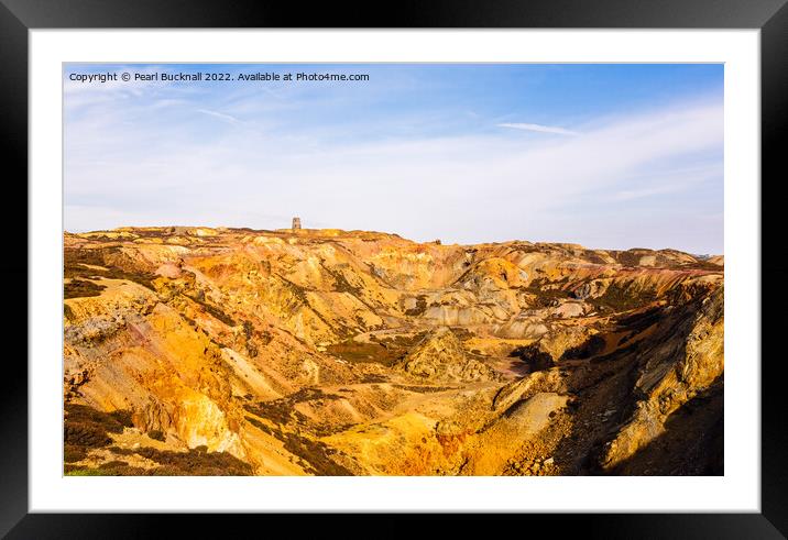 Parys Mountain Copper Mine Anglesey Framed Mounted Print by Pearl Bucknall