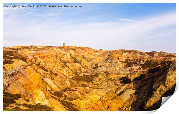 Parys Mountain Copper Mine Anglesey Print by Pearl Bucknall