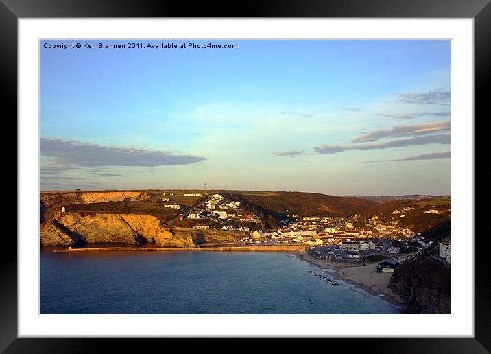 Portreath Harbour Framed Mounted Print by Oxon Images