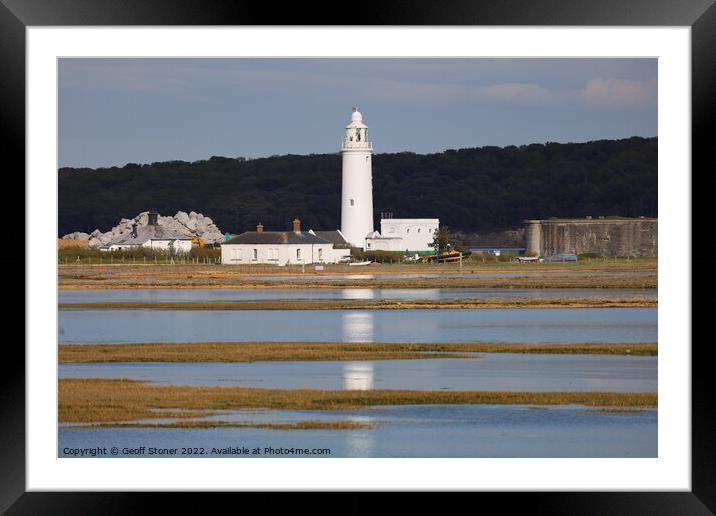 Hurst Point Lighthouse Framed Mounted Print by Geoff Stoner