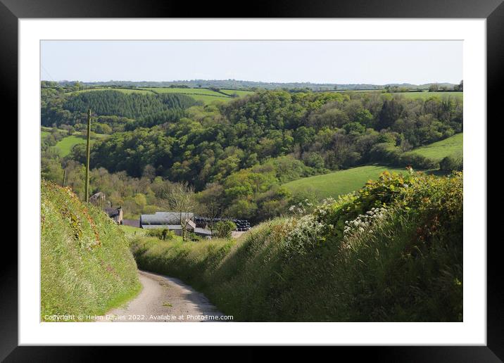 Lush Carmarthenshire countryside Framed Mounted Print by Helen Davies