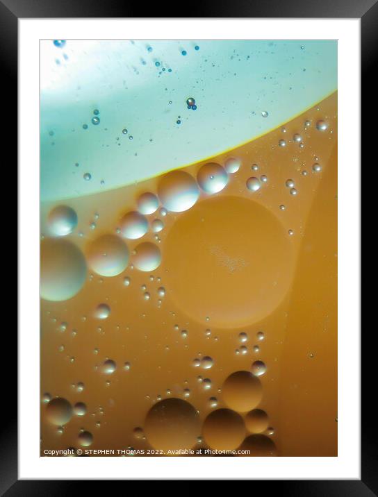 If Venus & Mars Had Babies - Water and Oil Abstract Framed Mounted Print by STEPHEN THOMAS