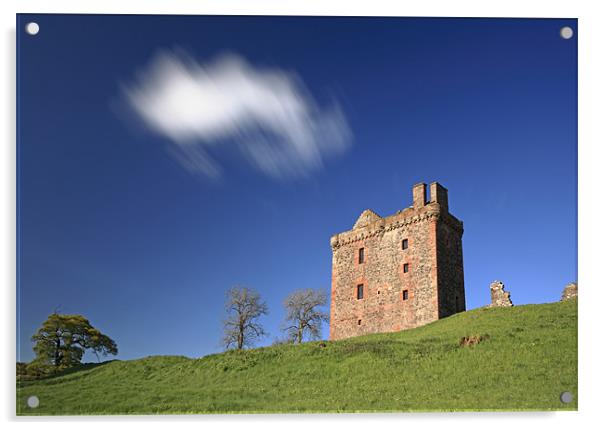Balvaird Castle Acrylic by Grant Glendinning