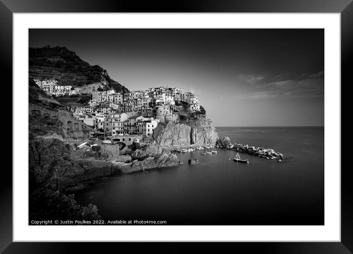 Manarola, Cinque Terre, Italy Framed Mounted Print by Justin Foulkes