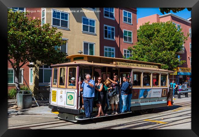 Powell & Mason cable car San Francisco Framed Print by Angus McComiskey