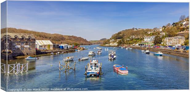 The river at Looe Canvas Print by Jim Monk