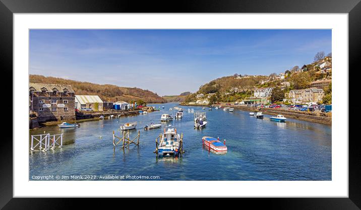 The river at Looe Framed Mounted Print by Jim Monk