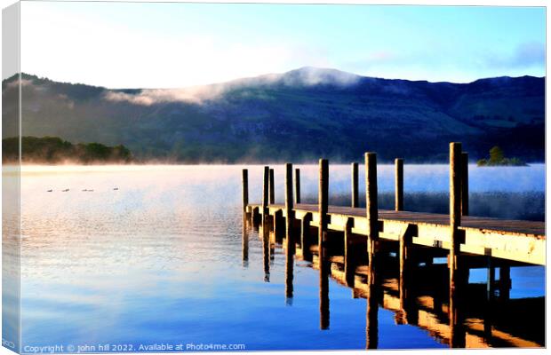 Derwent water, Lake district, Cumbria, UK. Canvas Print by john hill