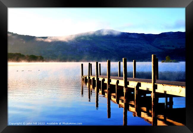 Derwent water, Lake district, Cumbria, UK. Framed Print by john hill