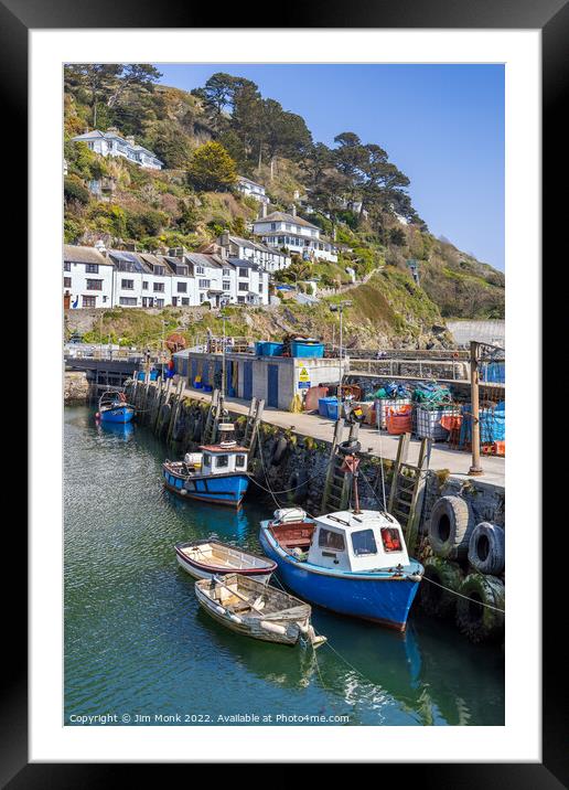 The Harbour Wall, Polperro Framed Mounted Print by Jim Monk