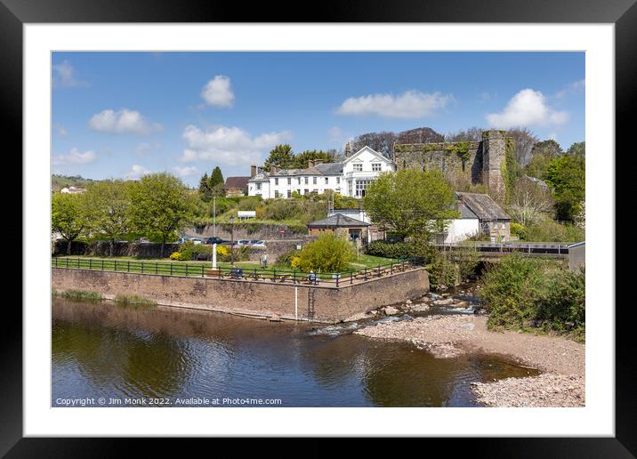 Brecon Castle and Castle Hotel  Framed Mounted Print by Jim Monk