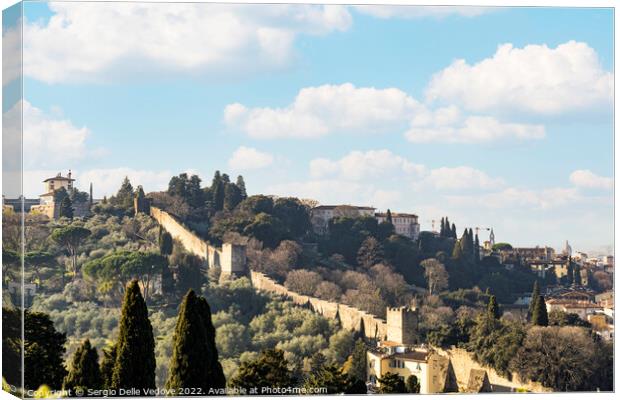 medieval city walls in Florence, Italy Canvas Print by Sergio Delle Vedove