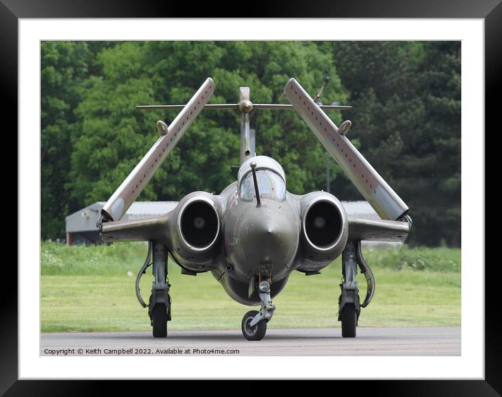 RAF Buccaneer jet aircraft Framed Mounted Print by Keith Campbell