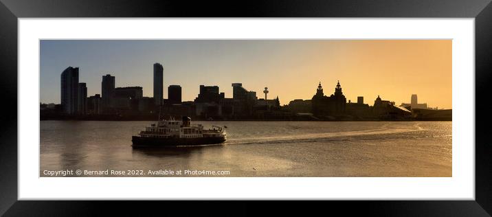 Liverpool Morning Ferry Framed Mounted Print by Bernard Rose Photography
