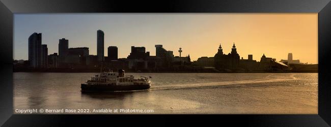 Liverpool Morning Ferry Framed Print by Bernard Rose Photography