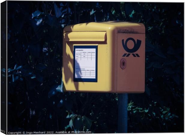 Yellow German mailbox Canvas Print by Ingo Menhard