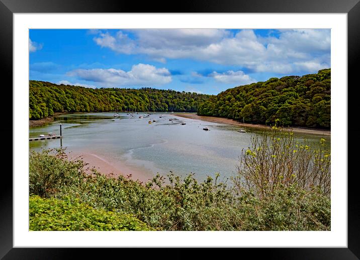 River Fal Truro Cornwall Framed Mounted Print by Kevin Britland