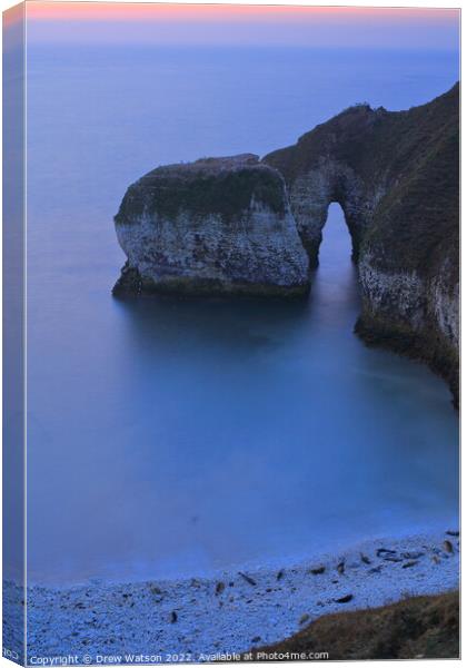 Cliffs on Flamborough headland in the early morning light. Canvas Print by Drew Watson