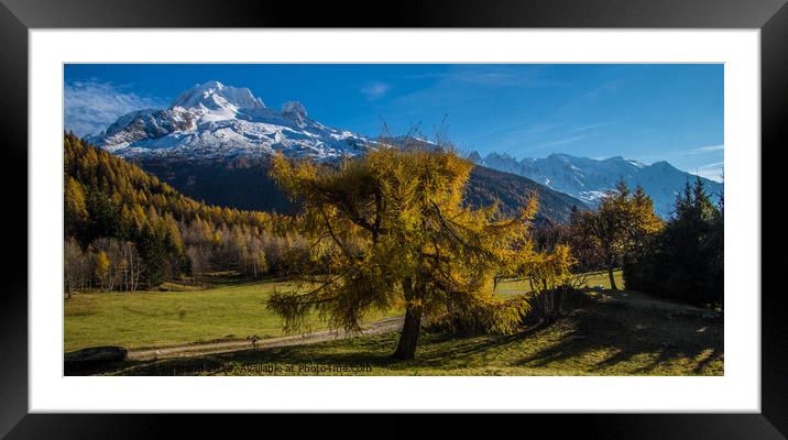 landscape of the french alps in autumn Framed Mounted Print by louis bertrand