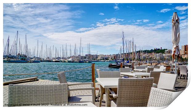 A Waterfront View Palma Mallorca Print by Peter F Hunt