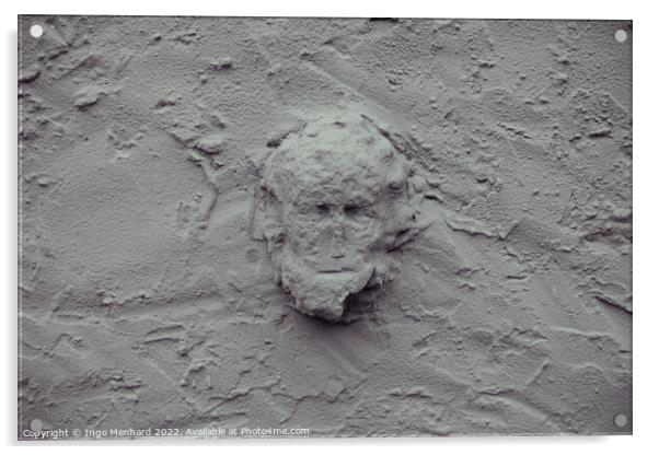 Closeup shot of a stone wall Acrylic by Ingo Menhard