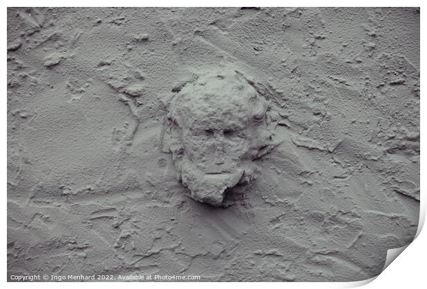Closeup shot of a stone wall Print by Ingo Menhard