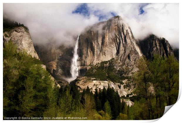 Yosemite Valley View Print by Donna Kennedy