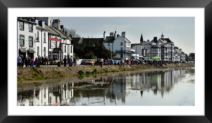 Parkgate High Tide Panorama Framed Mounted Print by Bernard Rose Photography