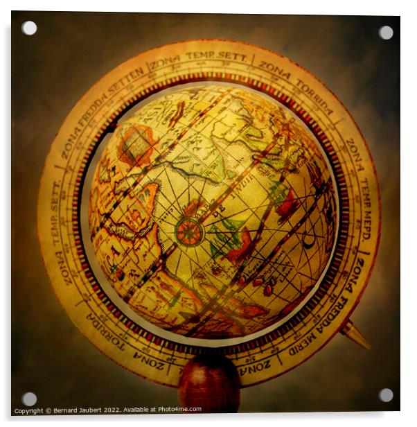 Old globe Acrylic by Bernard Jaubert