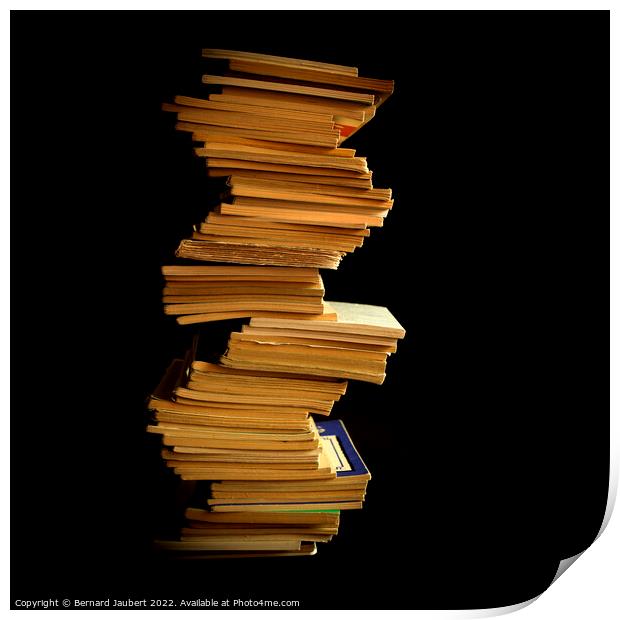 Stack of books Print by Bernard Jaubert