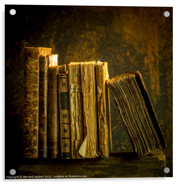 Ancient books. Acrylic by Bernard Jaubert